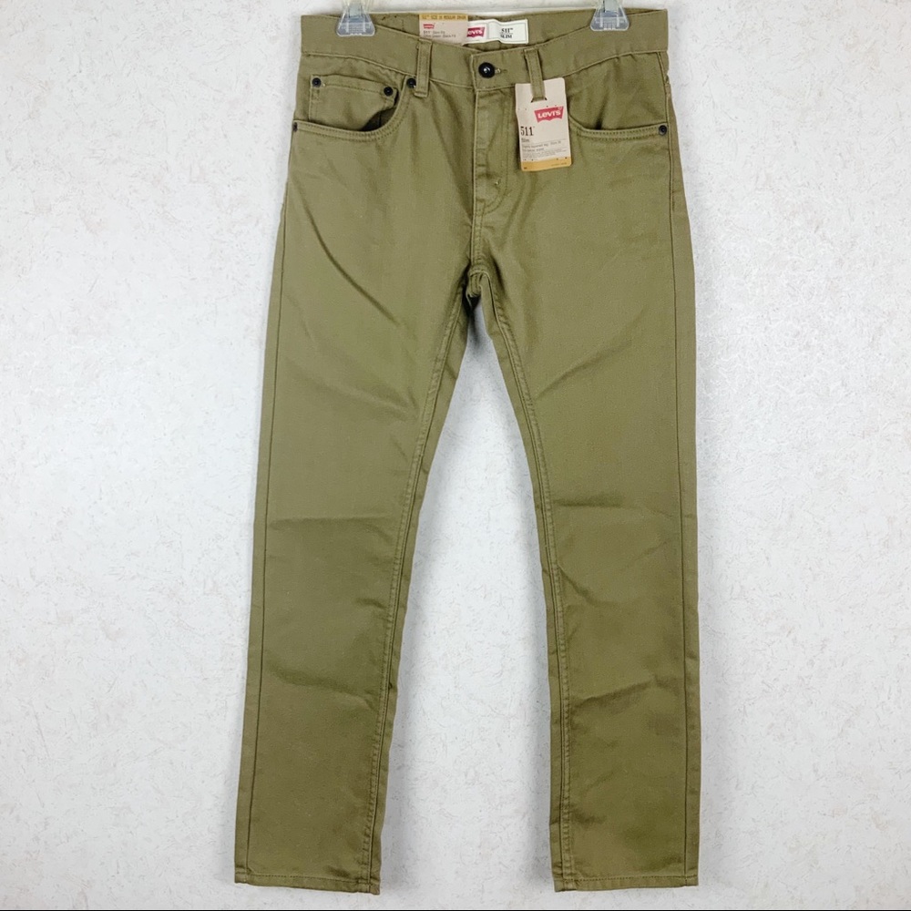 Levi’s boys olive green slim fit jeans fall - Picture 1 of 8